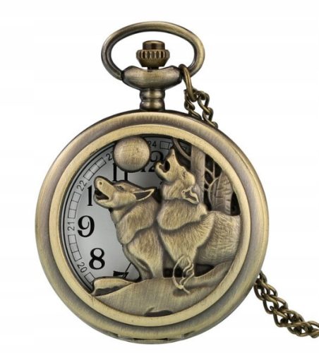  SCHÖNE WÖLFE-VOLLMOND-TASCHENUHR
