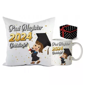  Kissen + Becher als Geschenk für einen Meisterarzt
