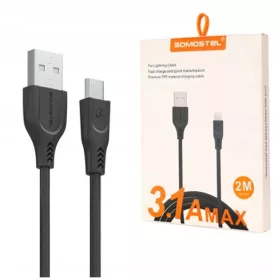  Somostel USB - MicroUSB Typ B Kabel 2 m schwarz