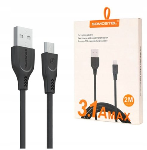  Somostel USB - MicroUSB Typ B Kabel 2 m schwarz