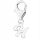  Hängender Anhänger Buchstabe H, 925er Silber