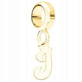  Gold-Hängeanhänger Buchstabe I aus 925er Silber