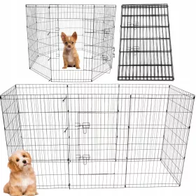    Ender Laufstall aus pulverbeschichtetem Stahl, 160 x 160 x 92 cm