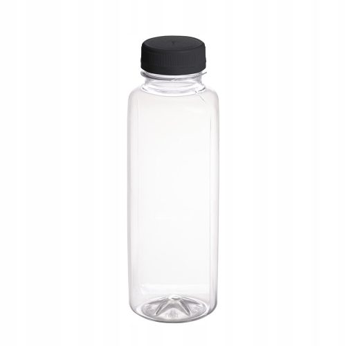 Einweggeschirr PET-Flasche 400 ml quadratisch + Verschluss 140 Stk