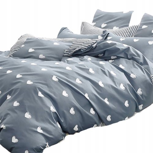 Zweiseitige Bettwäsche-Set 180x200 + 2 Kissenbezüge 70x80 aus 100% natürlicher Baumwolle