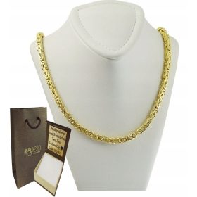    Silber vergoldete Royal Weave Kette 3,80 mm Herren pr 925 graviert