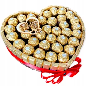  Kuchen mit Pralinen von Merci und Ferrero Rocher