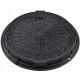  Babylon Plast runde Abdeckung, schwarz, 60 cm