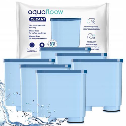  6x AquaFlow Filter für Saeco Philips Latte GO AquaClean Kaffeemaschinen, Ersatz