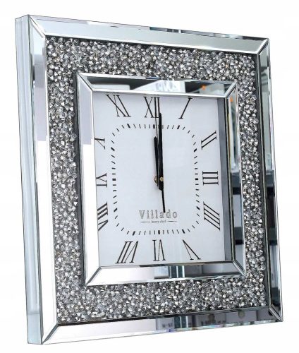 Uhr für zu Hause Sofer weiße, silberne Wanduhr, 50 cm