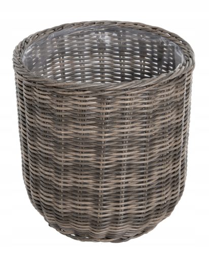  OTE Blumentopf 38 cm x 38 x 51 cm, Kunststoff, Grau- und Silbertöne