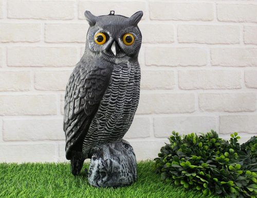 Gartenfigur Eule aus Kunststoff 40x20 cm