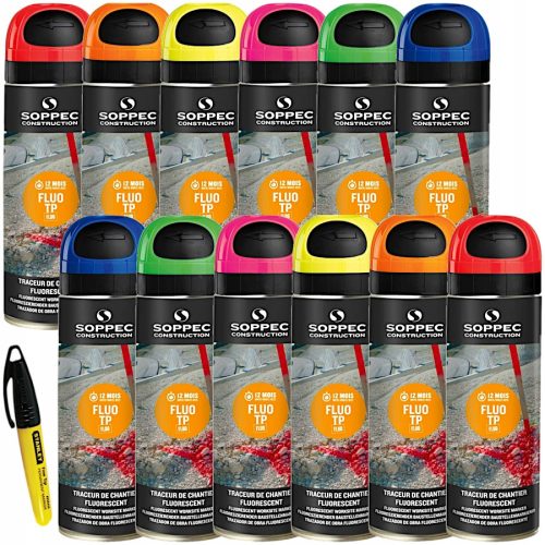 Soppec fluoreszierende Vermessungsfarbe, orange 500 ml