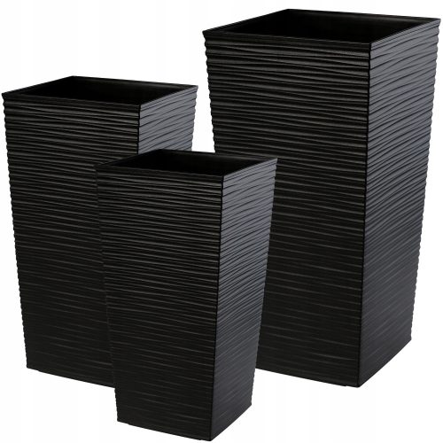  Kadax Blumentopf 29 cm x 29 x 57 cm Durchmesser 29 cm Kunststoff schwarz