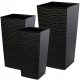  Kadax Blumentopf 29 cm x 29 x 57 cm Durchmesser 29 cm Kunststoff schwarz