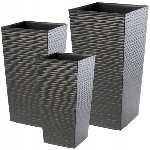  Kadax Blumentöpfe 22 x 29,5 x 57,5 cm Graphit Kunststoff