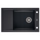 Moderno Buddy 40 Einbeckenspüle, schwarzer Granit