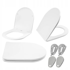  Rea Flat Toilettensitz, weißer Duroplast