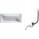 Oltens Langfoss rechteckige Acrylbadewanne, seitlicher Abfluss, 160 x 70 cm