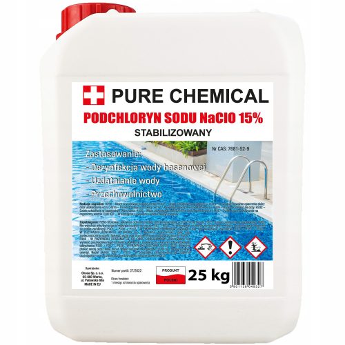 Poolchemikalien Flüssiges Chlor PURE CHEMICAL 25 kg 21 l