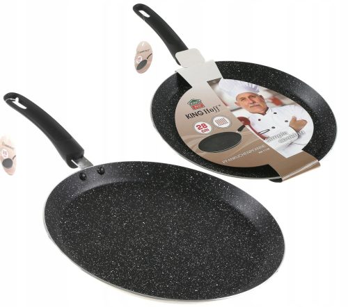  Kinghoff Pfannkuchenpfanne, Bratpfanne für Pfannkuchen, Eier und Pfannkuchen, 28 cm, Marmor