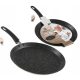  Kinghoff Pfannkuchenpfanne, Bratpfanne für Pfannkuchen, Eier und Pfannkuchen, 28 cm, Marmor