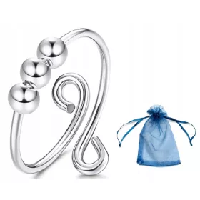  ANTI-STRESS-RING Fidgetring Silber reg.