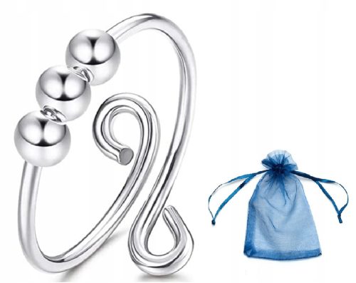  ANTI-STRESS-RING Fidgetring Silber reg.