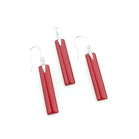  Silberset, 925er Silber, rot, rot