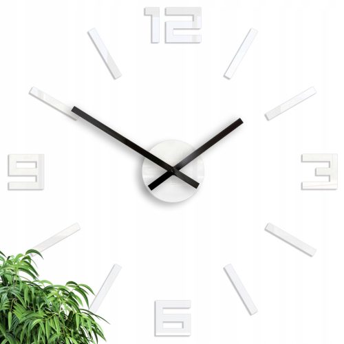  ModernClock-Wanduhr, Weiß, Rottöne, 30 cm
