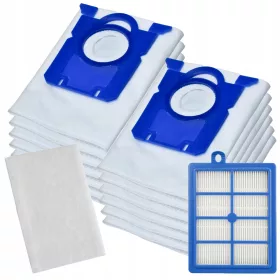    Profi&Home ASH-E5/PH5SP synthetische Staubsaugerbeutel 12 Stk. + Profi&Home Filter für AEG, Electrolux, Philips FC8031 Staubsauger