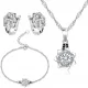  SET SILBERSCHMUCK ROSE 925 SILBER