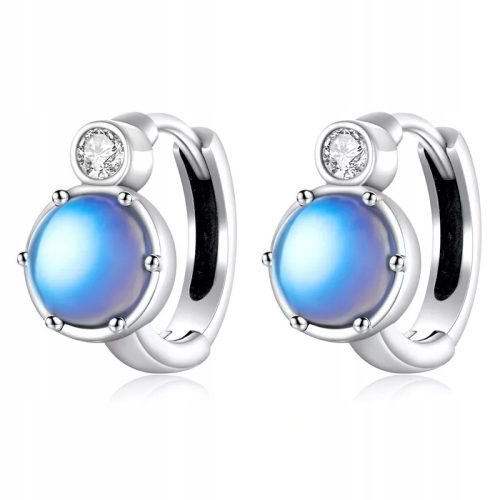  Silberohrringe GLÄNZENDE BLAUE TROPFEN S925