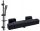 Reihe Cubic CUB-ZND-BL Aufputz-Duschset + Reihe TERMO 03-BL schwarze Duscharmatur