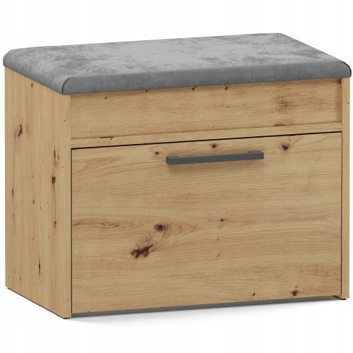  TopEshop Schuhschrank mit Sitz 60 x 49 x 35 cm Artisan-Eiche
