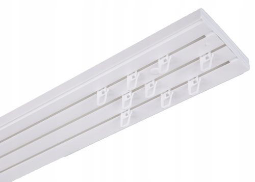 Deckenschienen Dreifache Gardinenstange 3 PVC-Deckenschienen III 245 Set