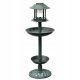  Vogelbecken/Futterstation mit vidaXL Solarlampe