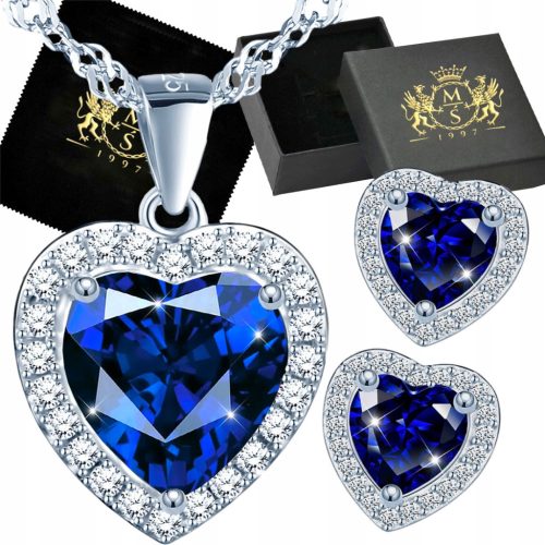  Silbernes Herz-Set als Geschenk zum Geburtstag der Frau