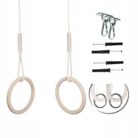    MAMOI Turnringe für Kinder, Verstellbare Schaukelringe + Haken