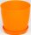  BratGO Blumentopf 28 cm x 28 x 25,1 cm Durchmesser 28 cm Kunststoff in Orangetönen