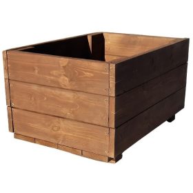    Süßer Fuchs-Blumentopf 60 cm x 40 x 29 cm Mahagoniholz, natur, Braun- und Beigetöne, Grau- und Silbertöne, Palisander, mehrfarbig