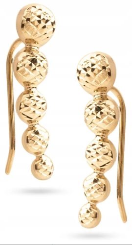  GOLD-DIAMANT-KUGEL-OHRSCHALE OHRRINGE 585