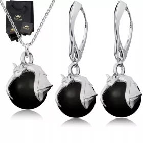  Silberschmuckset Fledermausperlen Set