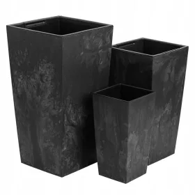  Flaschenblumentopf 17 cm x 17 x 32,5 cm Kunststoff schwarz
