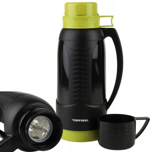 Thermoskanne Für Suppen Topfann THERMOS Thermoskanne für Getränke, 1 l, Schwarz, Grüntöne