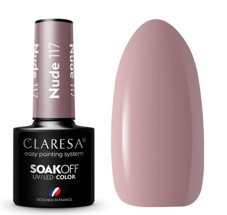  Hybrid-Nagellack Claresa Farbtöne Braun und Beige Nude 117
