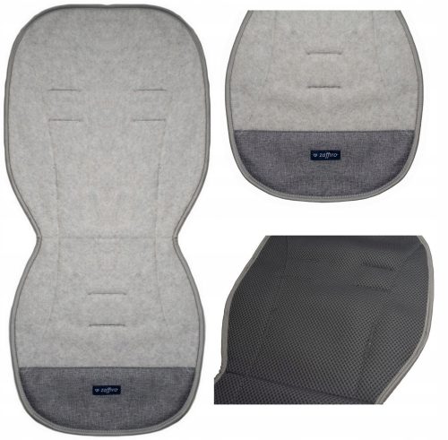  Zaffiro Kinderwageneinlage 85 cm Premiumwolle Grau