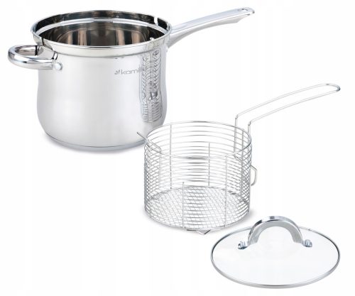  Topf zum Braten von Pommes Frites Kamille KM5852 Silber 3,5 l