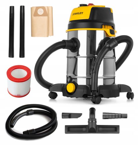 Stanley SXVC30XTDE 1600 W Industriestaubsauger + Stanley Filter für Stanley 41864 Staubsauger