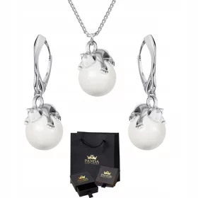  925 Silber Schmuckset Katzenperlen Set